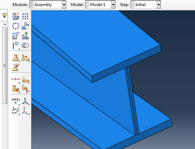 فیلم آموزش  اعمال ممان گشتاور روی تیر پروفیل I در آباکوس abaqus
